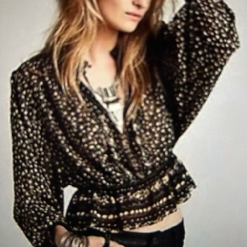 Free People “If I Had You” Floral Blouse (L)